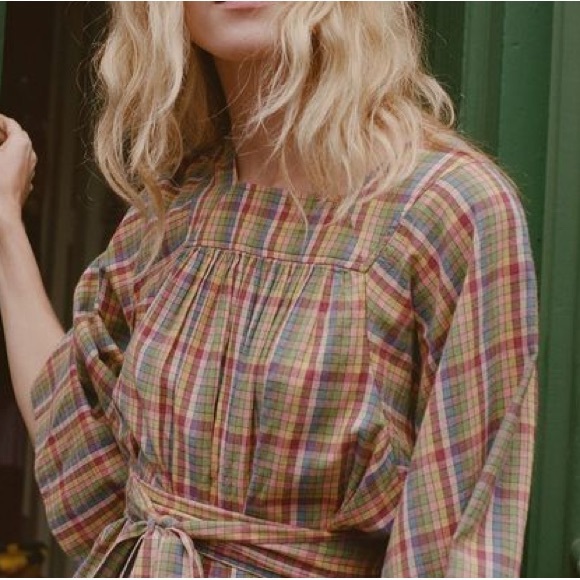 DÔEN Mini Plaid Calder Dress - Picture 3 of 7